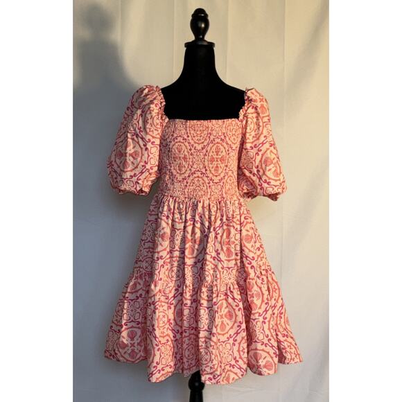 Crown & Ivy Women’s Puff Sleeve Short Dress Size Large - Picture 2 of 6